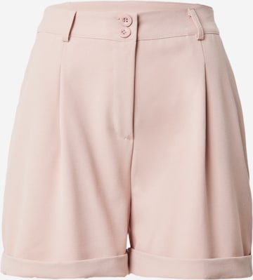 Trendyol - regular Pantalón plisado en rosa: frente