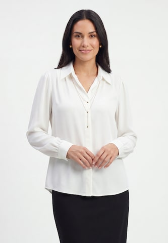 Chemisier usha BLACK LABEL en blanc : devant