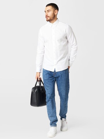 Hackett London - Ajuste estrecho Camisa en blanco