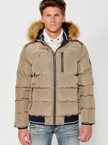 Giacca invernale di KOROSHI in beige: frontale