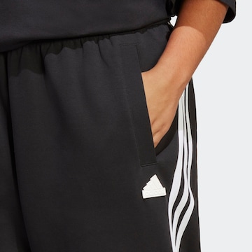 juoda ADIDAS SPORTSWEAR Siaurėjantis Sportinės kelnės 'Future Icons 3-Stripes  '