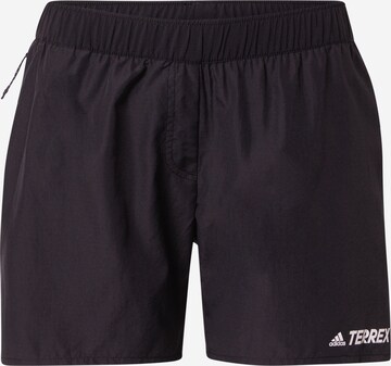 ADIDAS TERREX Workout Pants in Black: front