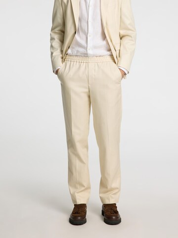 SELECTED Regular Pleat-Front Pants in Beige: front