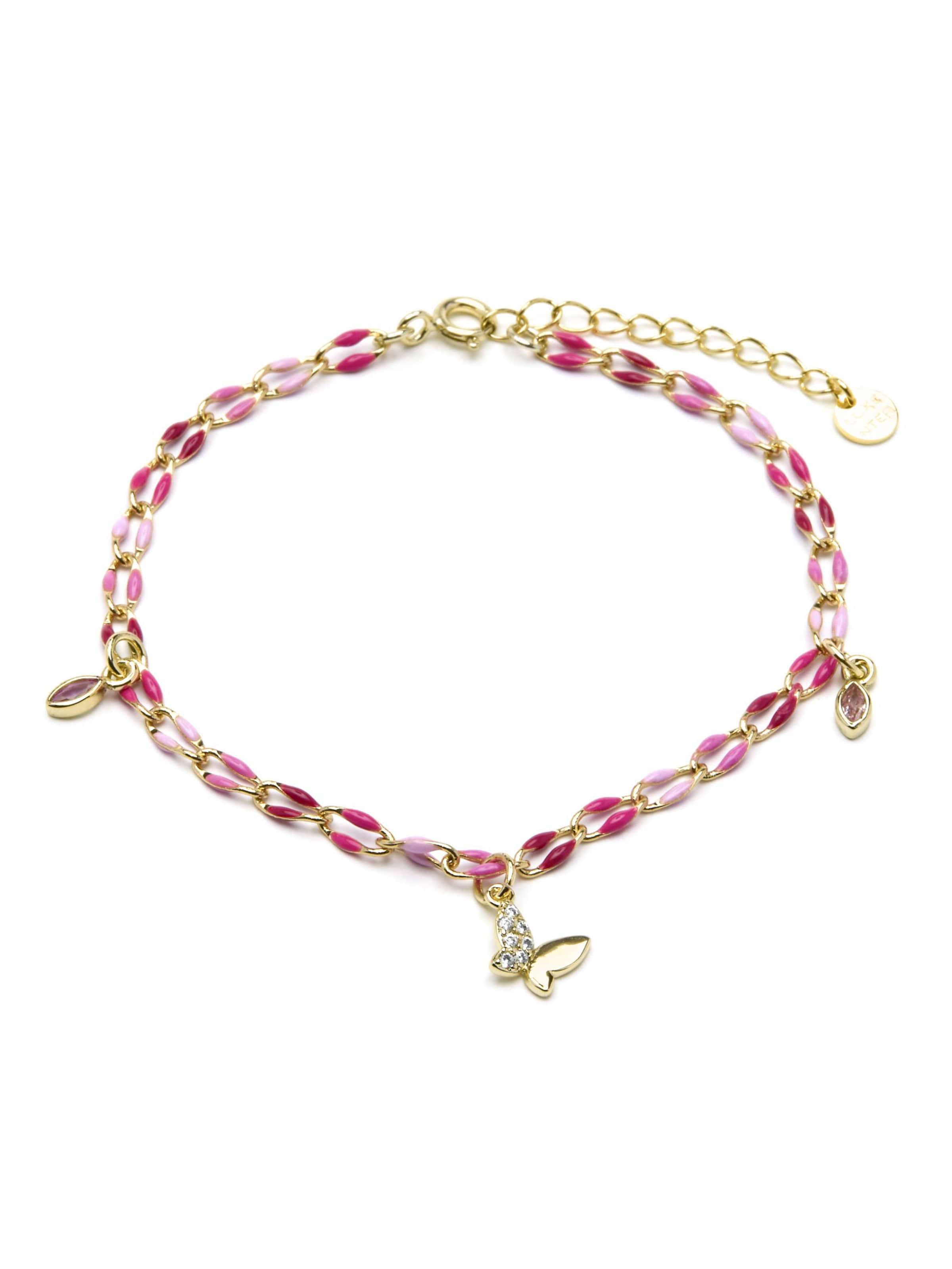Luxenter Armbånd 'Axelon' i pink: forside