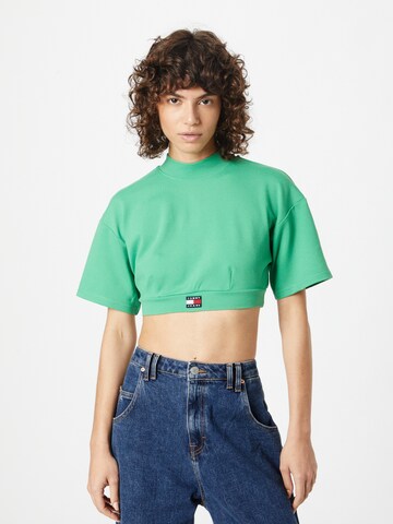 T-shirt Tommy Jeans en vert : devant