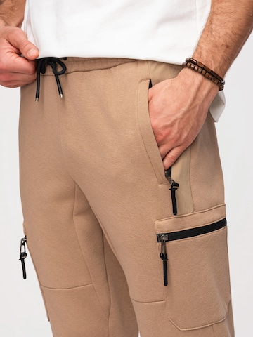 Ombre Tapered Cargobroek in Beige