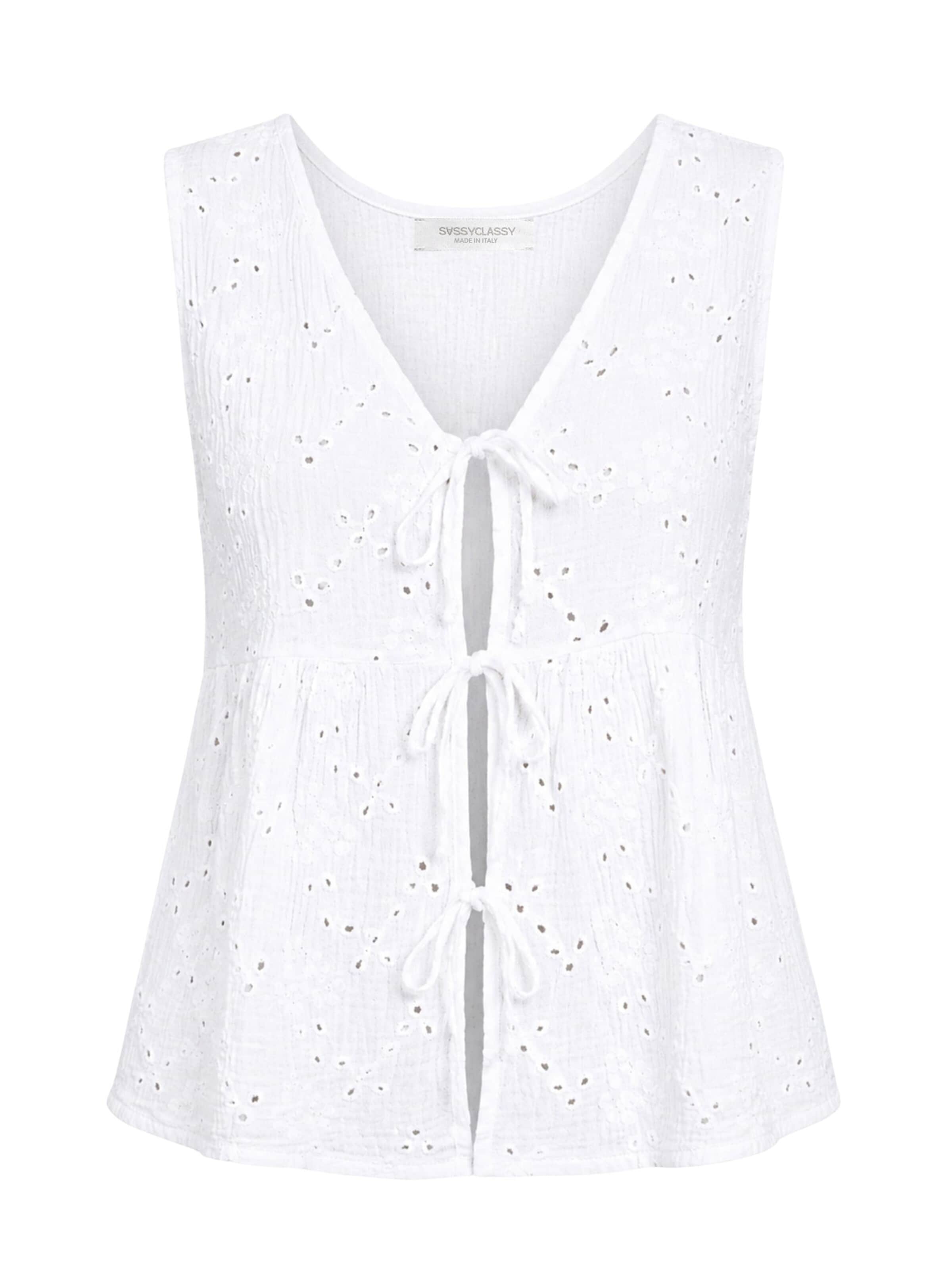 SASSYCLASSY Topp i vit: framsida