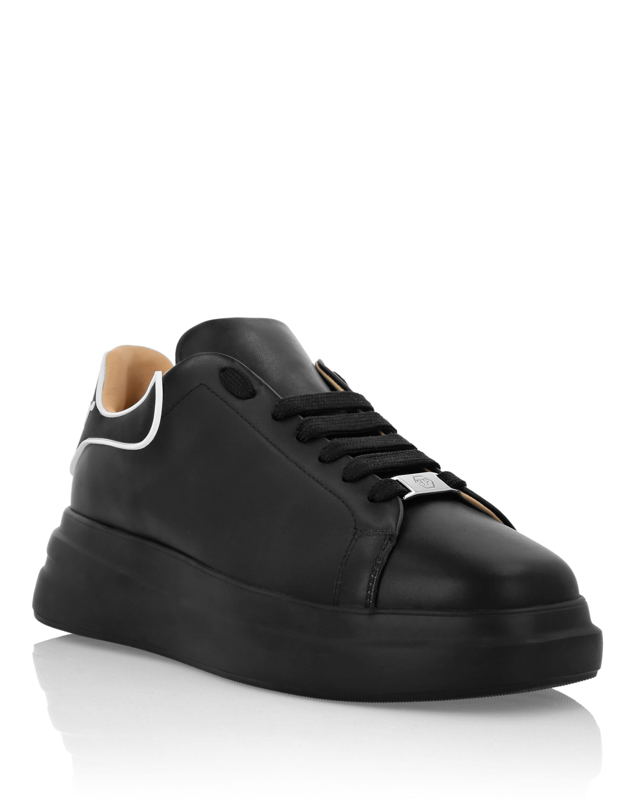 Philipp Plein Platform trainers in Black: front