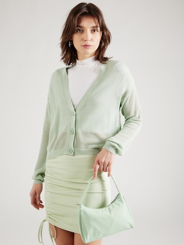 VERO MODA Knit Cardigan 'NEW LEX SUN' in Green: front