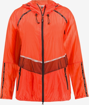 Ulla Popken Between-Season Jacket in Orange: front