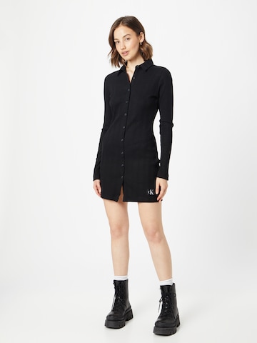 Calvin Klein Jeans Shirt dress in Black: front