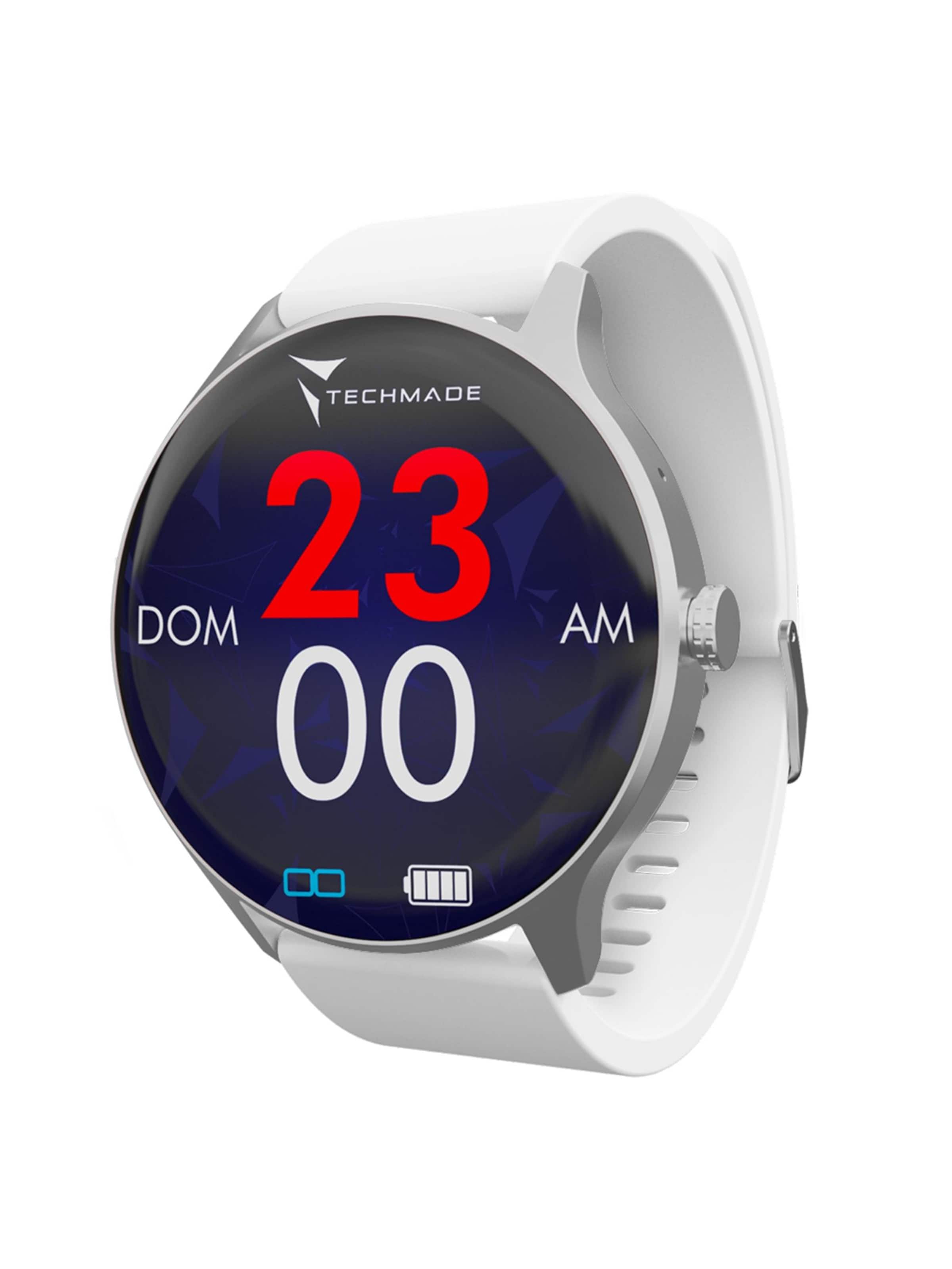 Techmade Digitaluhr 'Dynamic'‌‌ in Weiß: Vorderseite