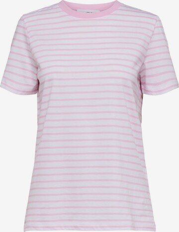 T-shirt SELECTED FEMME en rose : devant