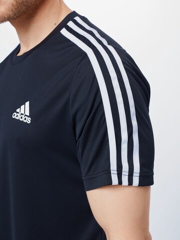 ADIDAS SPORTSWEAR Funkční tričko 'Aeroready Designed To Move 3-Stripes' – černá