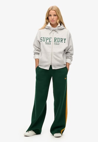 Superdry Wide leg Broek 'Essential' in Groen