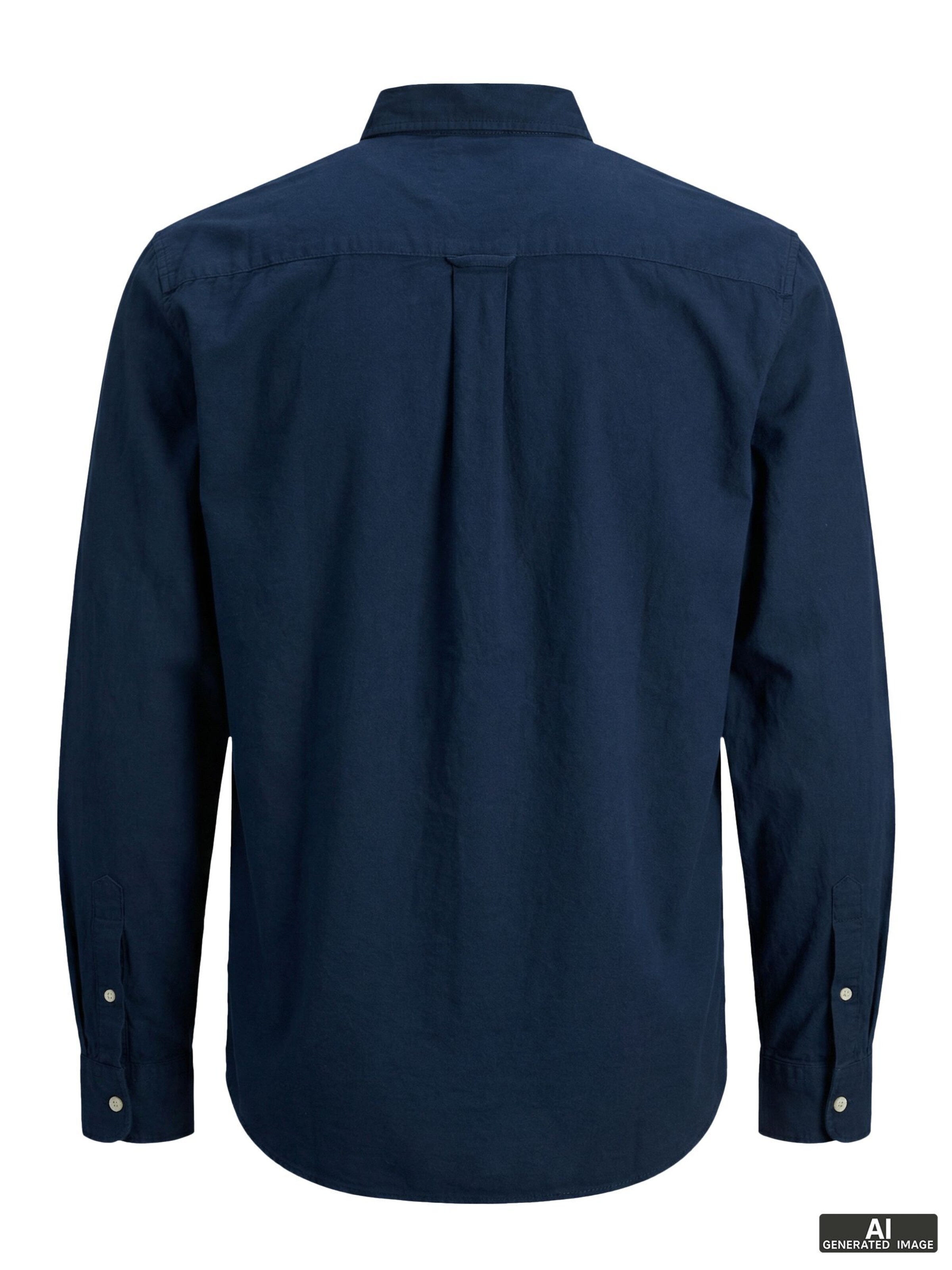 JACK & JONES Regular fit Button Up Shirt 'JJEOxford' in Blue