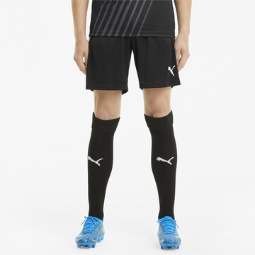 PUMA Regular Sportbroek 'TeamLiga' in Zwart: voorkant