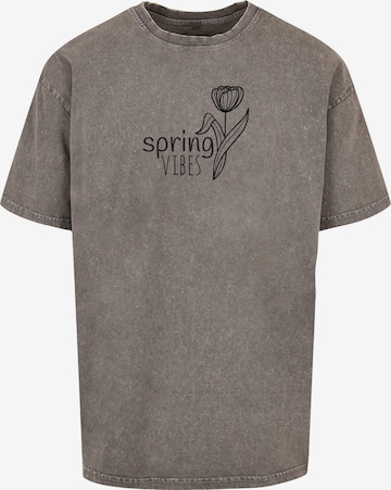Maglietta 'Spring - Vibes' di Merchcode in grigio: frontale