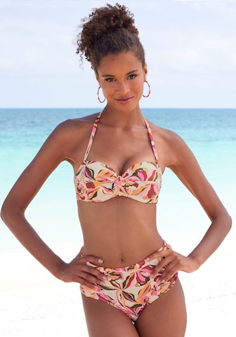 s.Oliver Bandeau Bikinitop 'Bauhinia' in Beige: voorkant