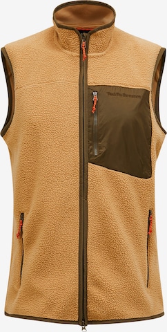 Gilet PEAK PERFORMANCE en marron : devant