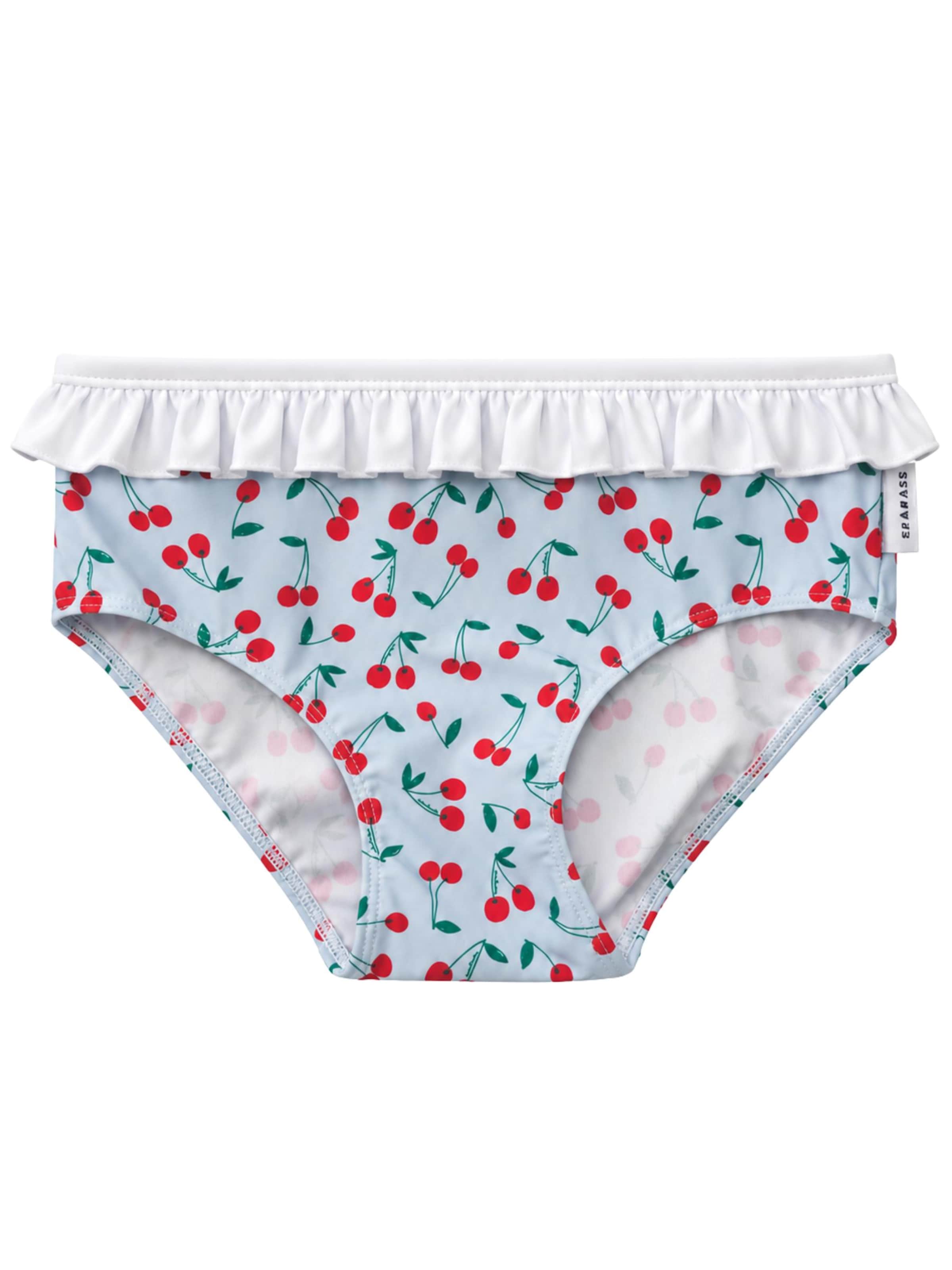 SEABASS High neck Bikini 'Girls Swim Set Ruffle' in Blauw