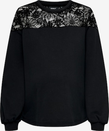 Only Maternity Sweatshirt 'CATALINA' in Zwart: voorkant