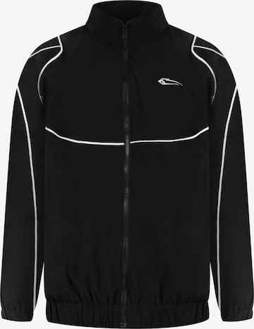 Smilodox Oversize Trainingsjacke Kyson in Schwarz: Vorderseite