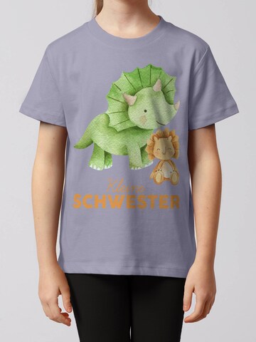watabout.kids T-Shirt ' Dinosaurier 07 Kleine Schester' in Lila: Vorderseite