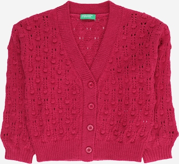 UNITED COLORS OF BENETTON Gebreid vest in Roze: voorkant