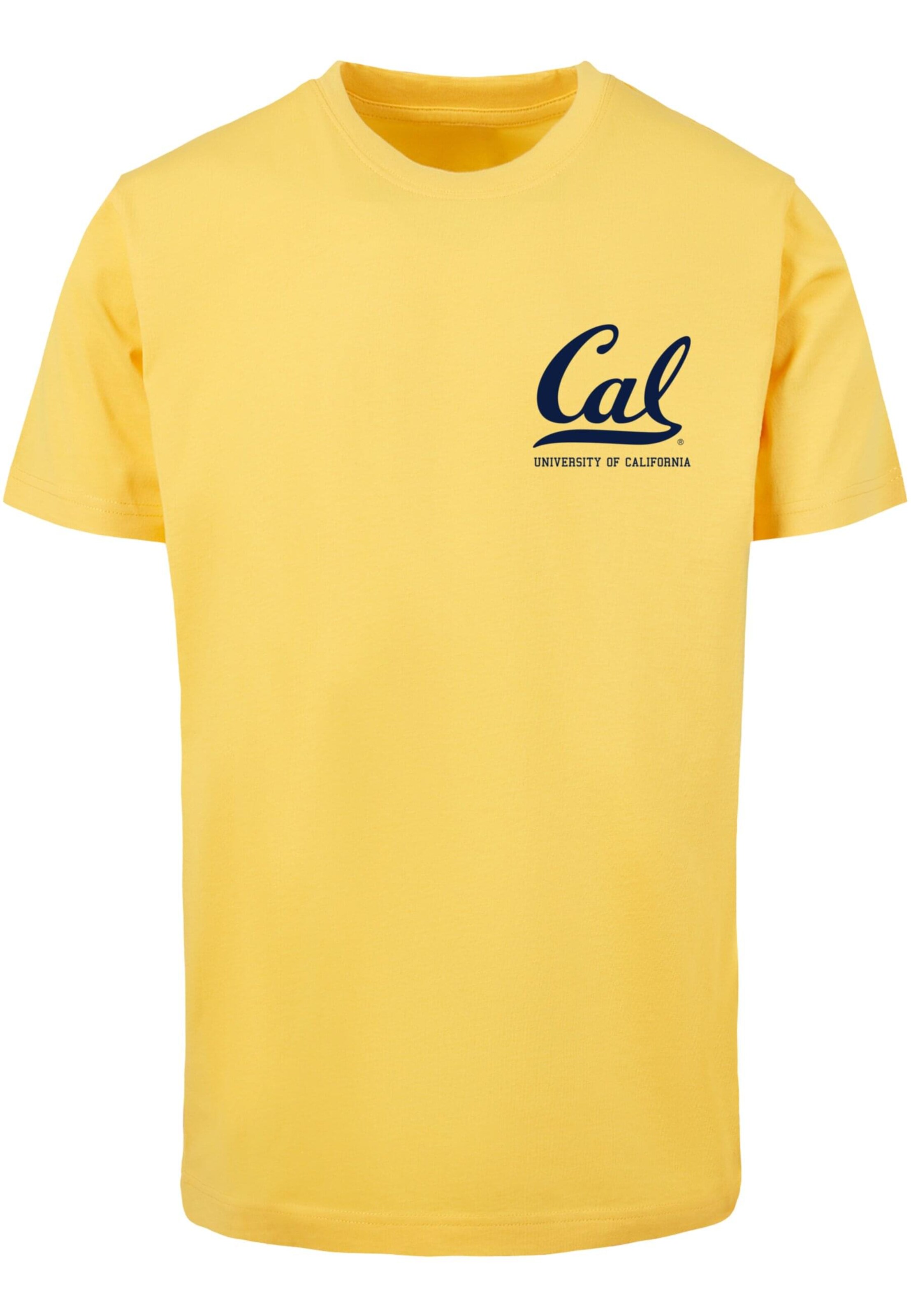 Merchcode T-Shirt 'Berkeley University - Cal' in Gelb: Vorderseite
