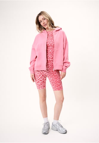 OH APRIL - Sudadera con cremallera 'Flower' en rosa