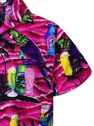 King Kameha Shirt 'Parrot Beer' in Pink