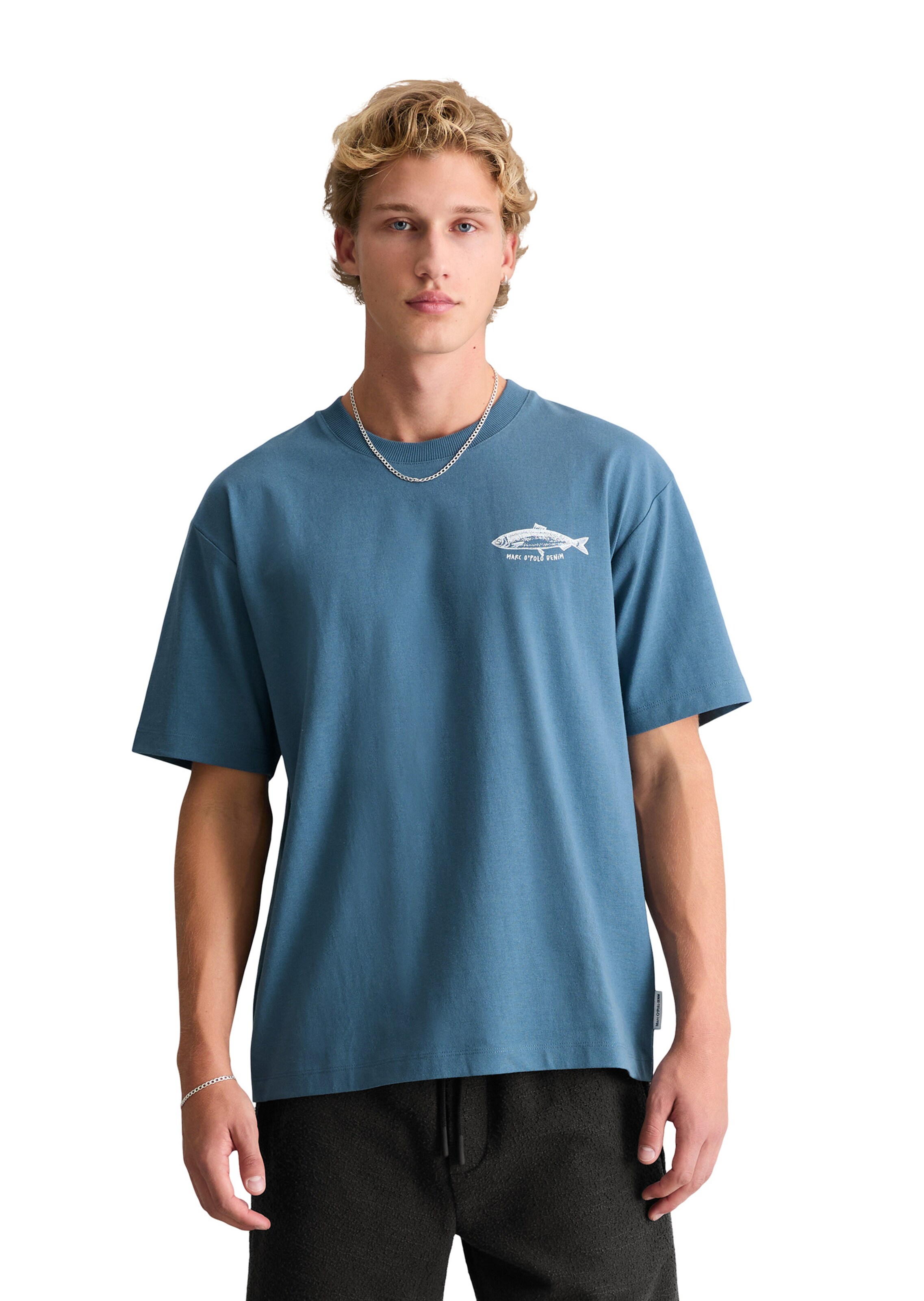 Marc O'Polo DENIM T-Shirt in Blau: Vorderseite