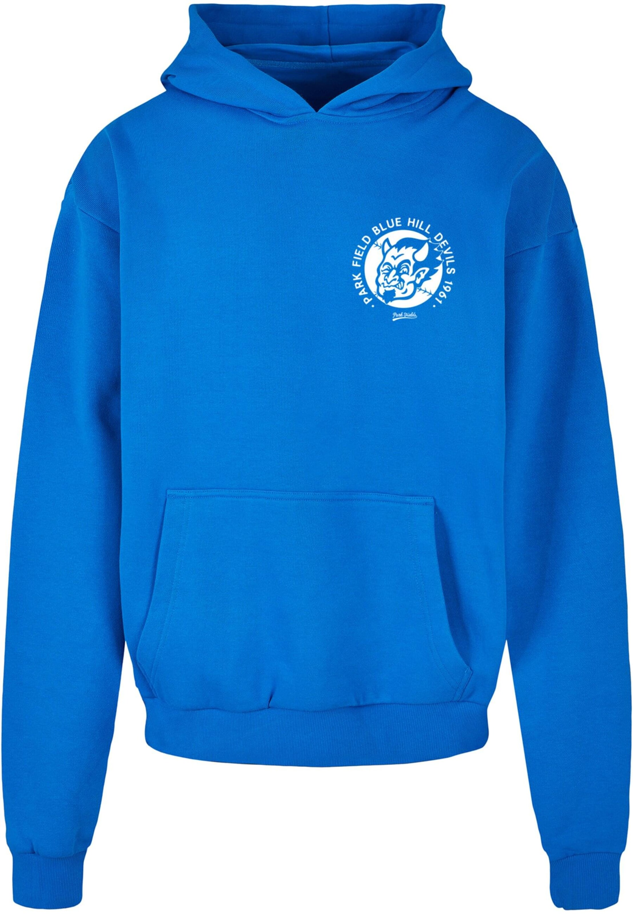 Merchcode Sweatshirt 'Park Fields - Blue Devils' in Blau: Vorderseite