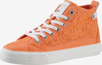 MUSTANG High-Top Sneakers in Orange: front