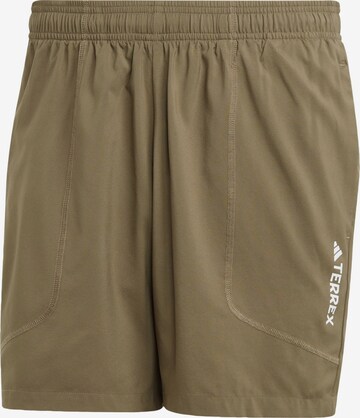 ADIDAS TERREX Outdoor Pants 'Multi' in Green: front