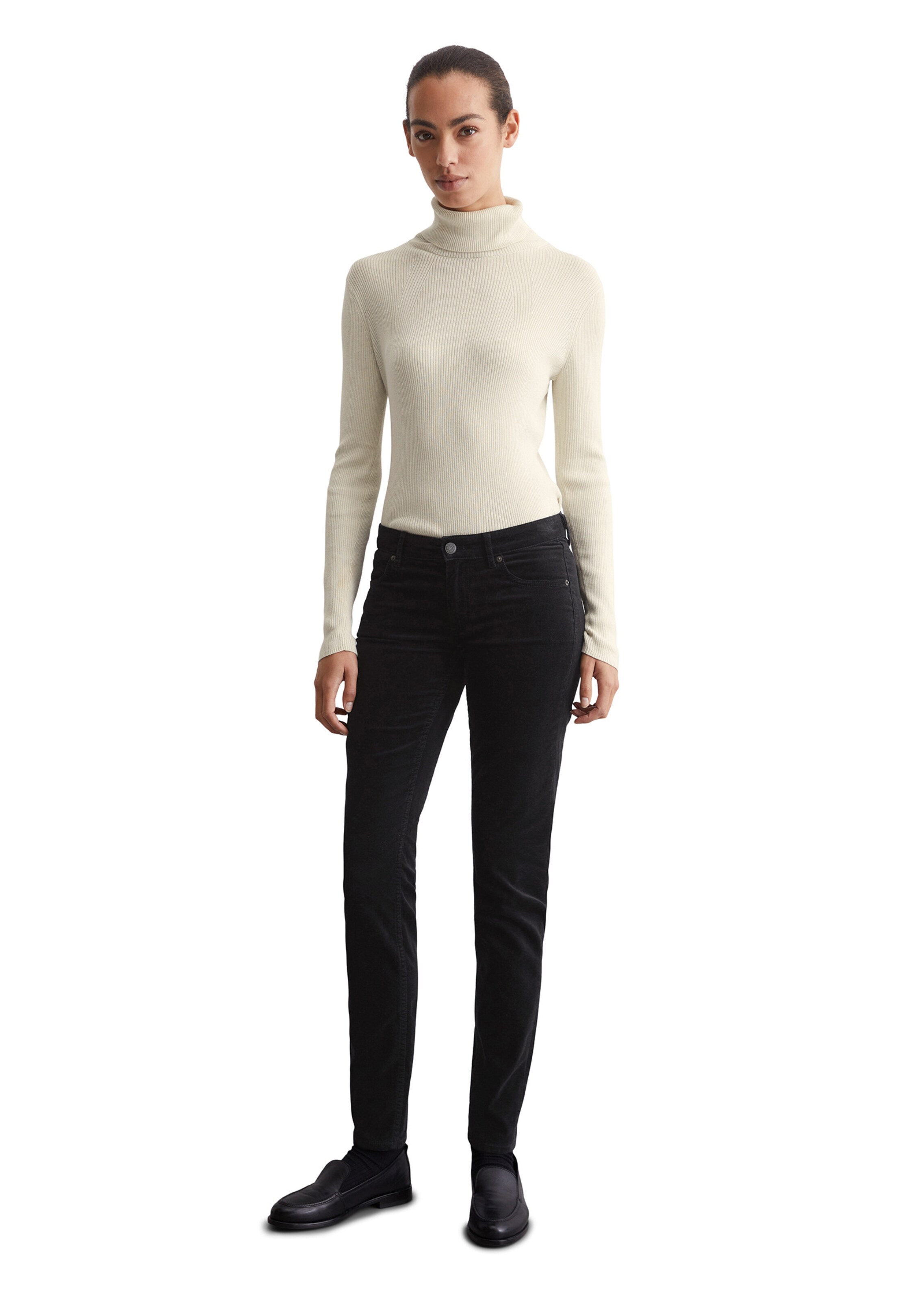 Coupe slim Pantalon 'Lulea' Marc O'Polo en noir