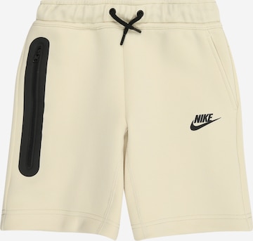 smėlio Nike Sportswear Standartinis Kelnės 'Tech Fleece': priekis