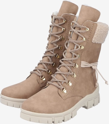 Rieker Lace-Up Ankle Boots in Brown