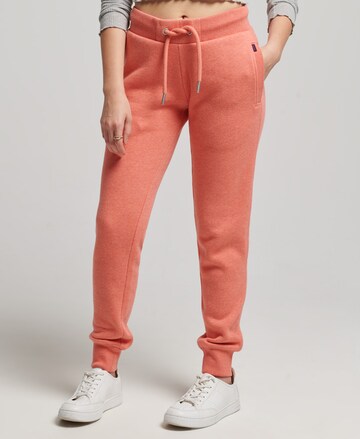 Effilé Pantalon Superdry en orange : devant