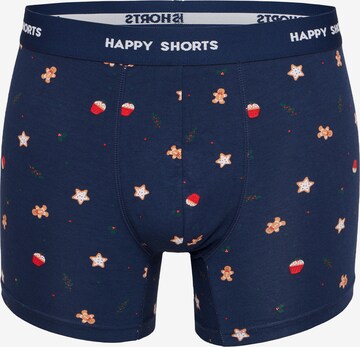 Happy Shorts Boxershorts 'XMAS' in Blauw
