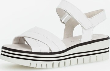 GABOR Strap Sandals in White: front