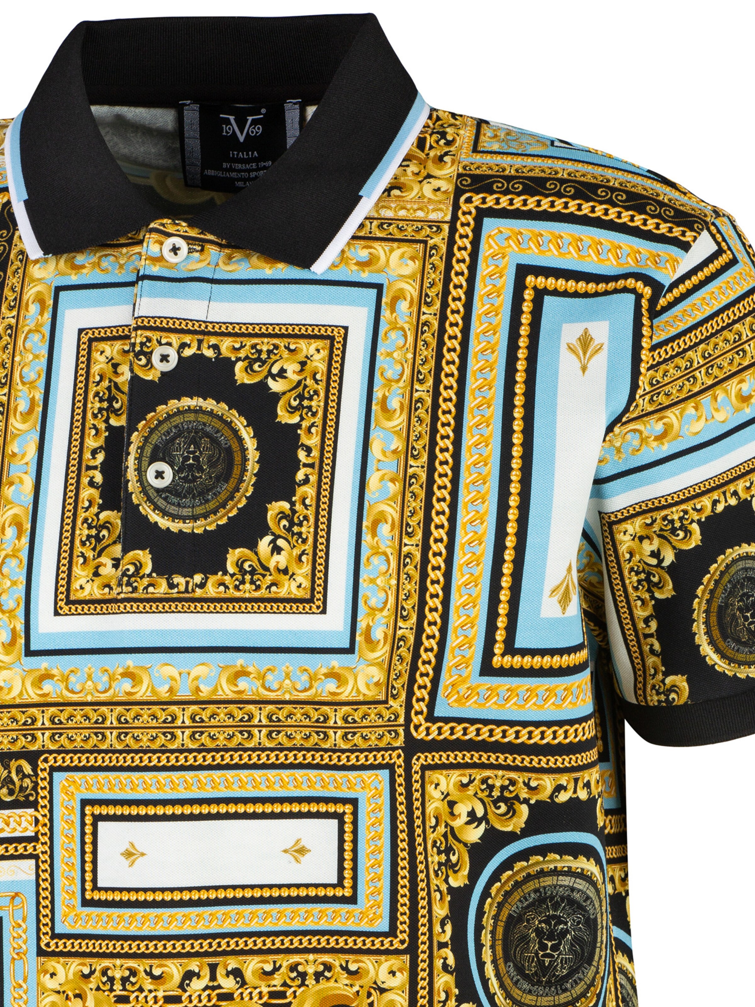19V69 ITALIA Μπλουζάκι 'Emilio Tri Baroque' σε χρυσό