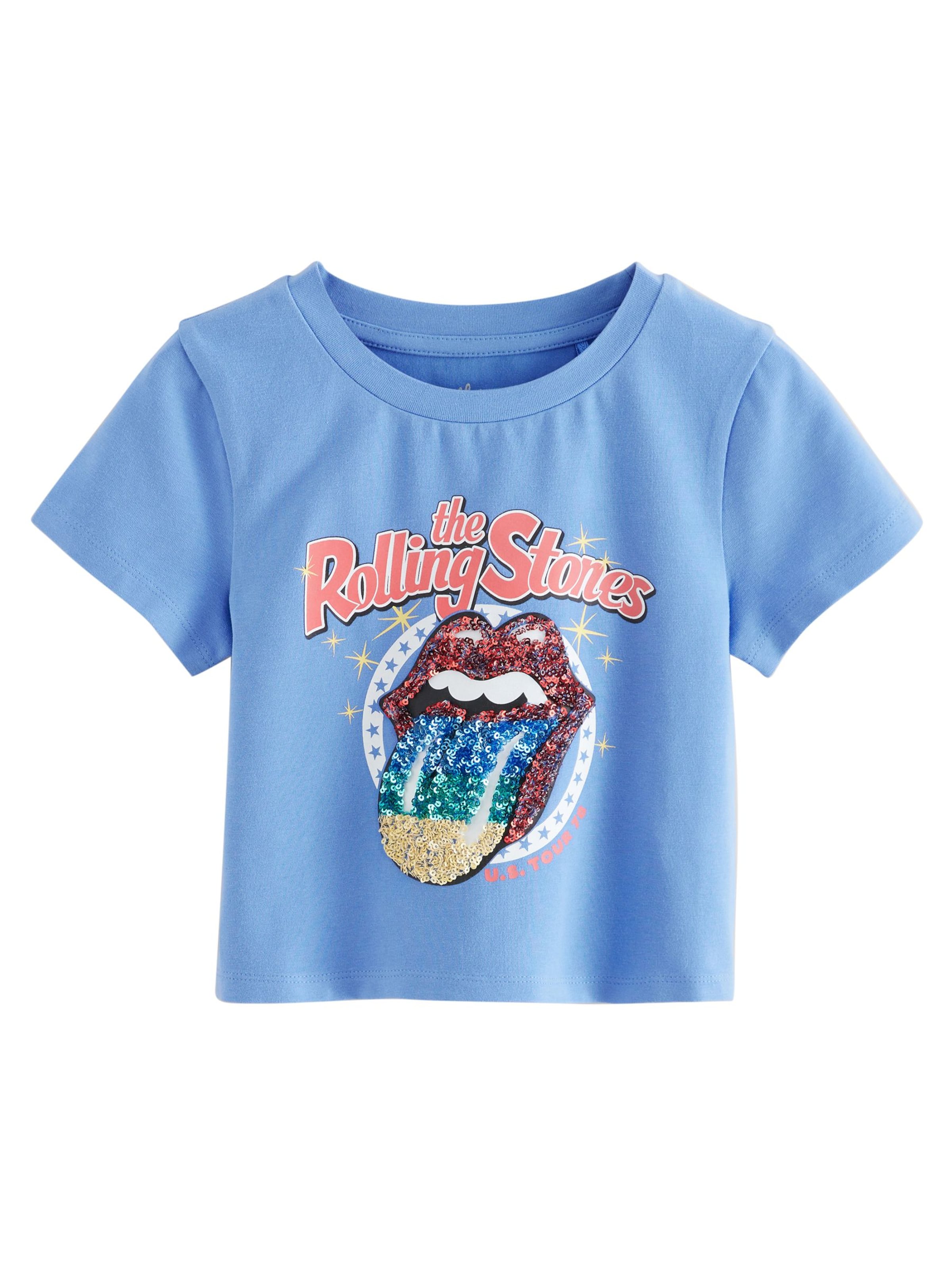 Next Shirt 'Rolling Stones' in Blauw: voorkant