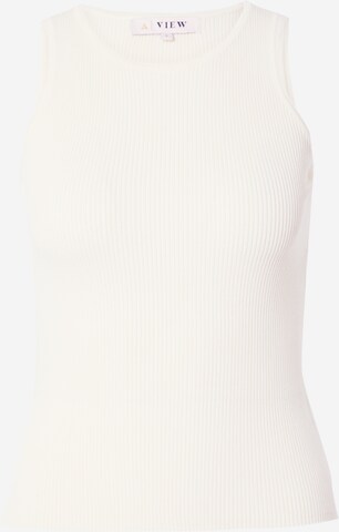 A-VIEW Knitted Top in White: front