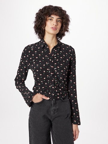 Tommy Jeans - Blusa en negro: frente