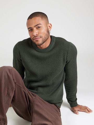 Pull-over 'JJEDOVER' JACK & JONES en vert : devant