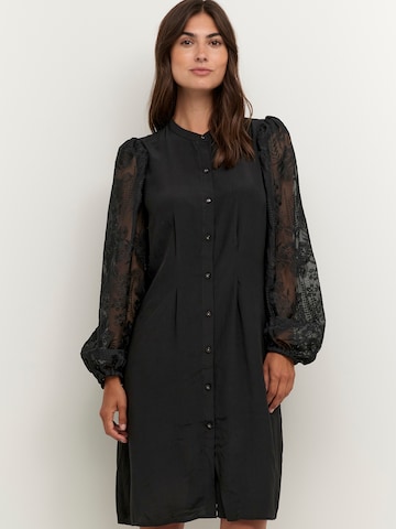 CULTURE - Vestido camisero 'Asmine' en negro: frente