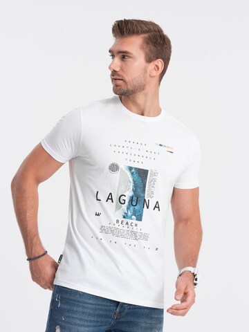 T-Shirt 'S1737' Ombre en blanc