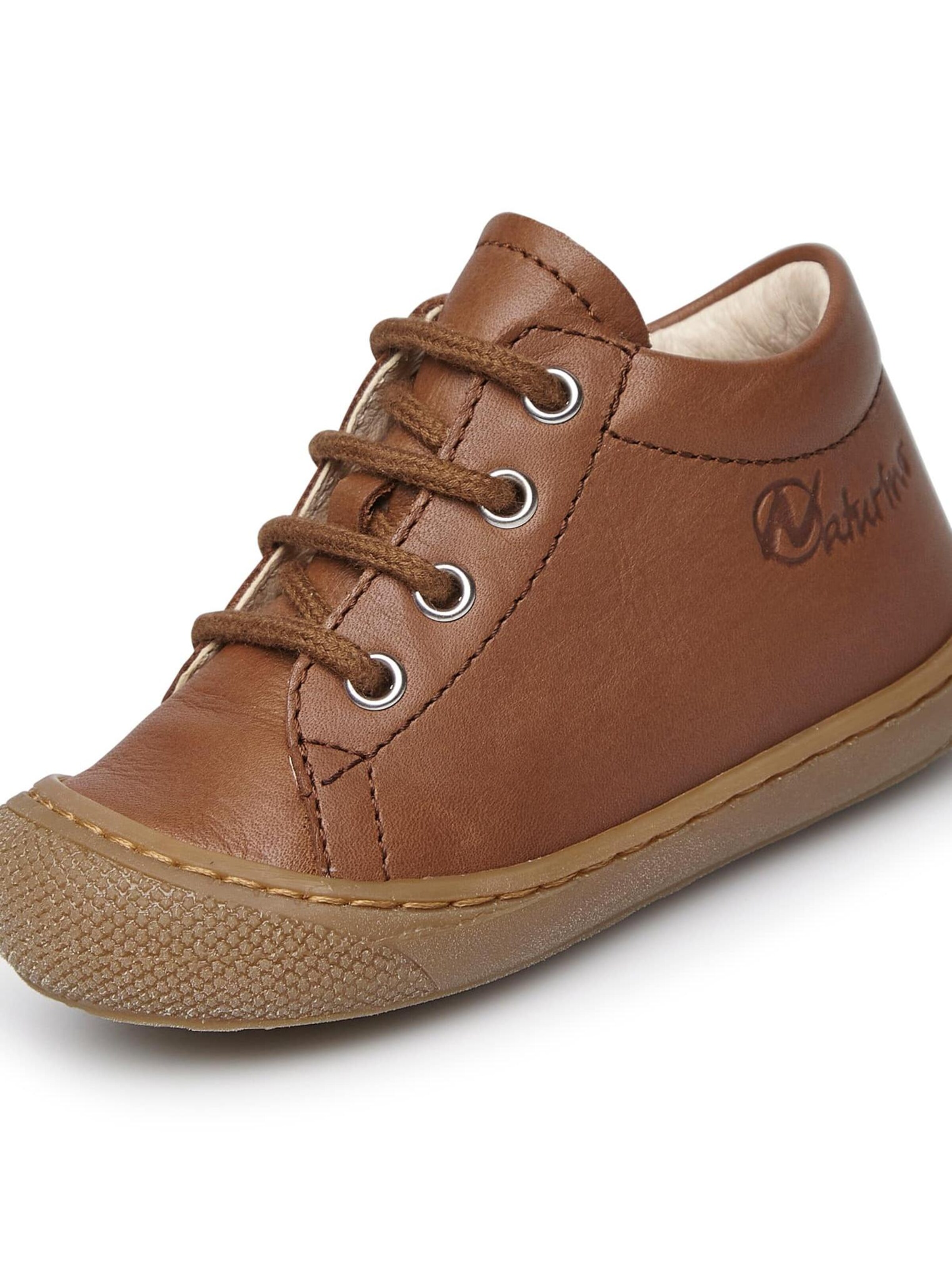 NATURINO Lage schoen 'COCOON ZIP' in Bruin: voorkant